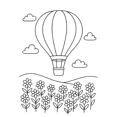 Hot Air Balloon Coloring Pages for Kids 2026 – Free PDF Sheets