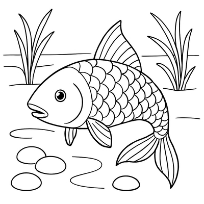 Koi Fish Coloring Pages for Kids 2026