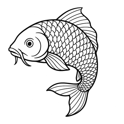 Koi Fish Coloring Pages for Kids 2026