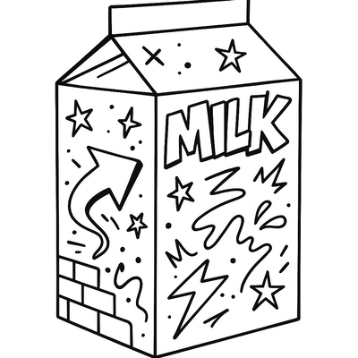 Milk Carton Coloring Pages for Kids 2026 - Cute Coloring Pictures