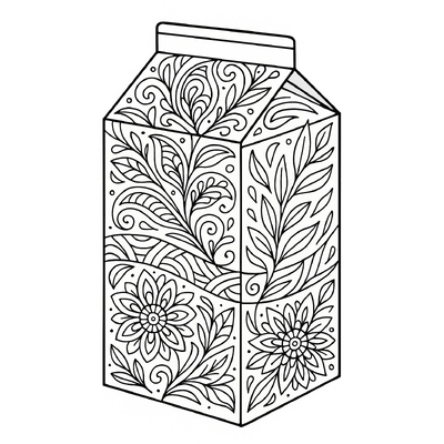 Milk Carton Coloring Pages for Kids 2026 - Cute Coloring Pictures