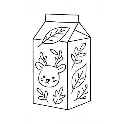 Milk Carton Coloring Pages for Kids 2026 - Cute Coloring Pictures