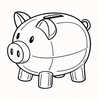 Piggy Bank Coloring Pages for Kids 2026 - Cute Coloring Pictures