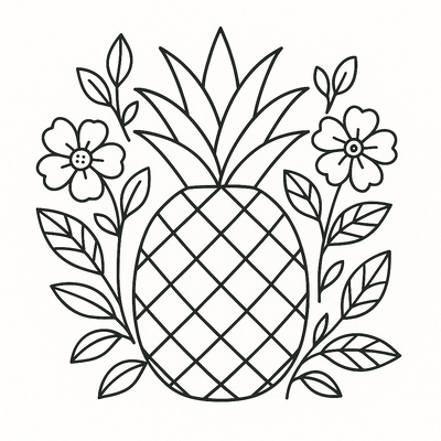 Pineapple Coloring Pages for Kids 2026 – Beautiful Coloring Sheets