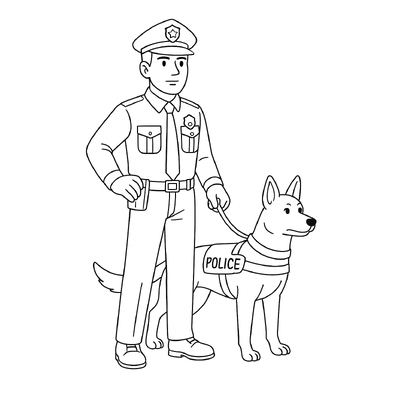 Police Officer Coloring Pages for Kids – Beautiful and Free PDF Download 2026