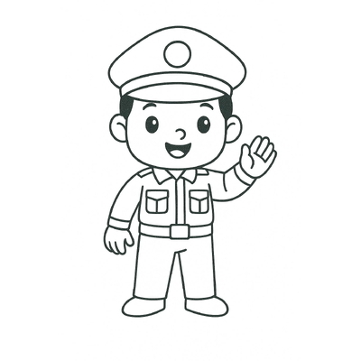 Police Officer Coloring Pages for Kids – Beautiful and Free PDF Download 2026