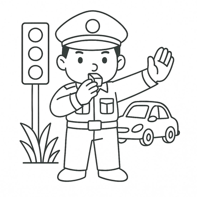 Police Officer Coloring Pages for Kids – Beautiful and Free PDF Download 2026