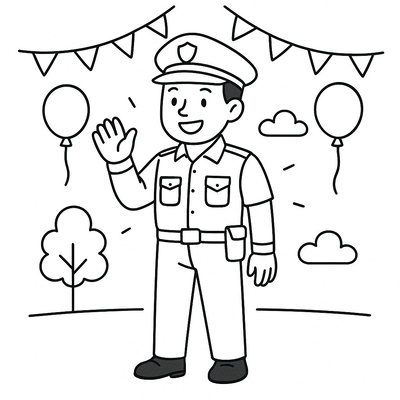 Police Officer Coloring Pages for Kids – Beautiful and Free PDF Download 2026