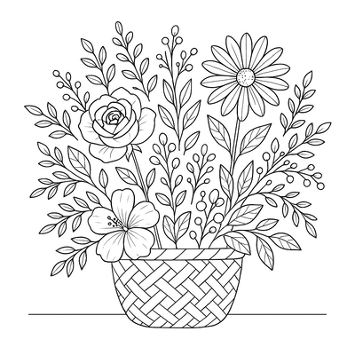 Spring Flower Garden Coloring Pages for Kids 2026