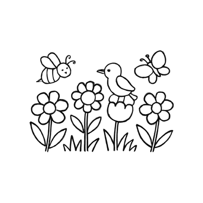 Spring Flower Garden Coloring Pages for Kids 2026
