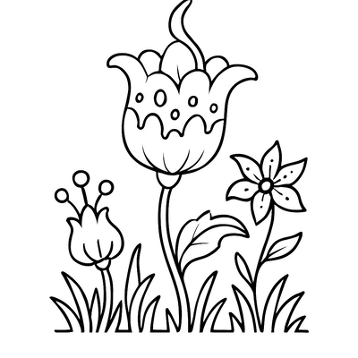 Spring Flower Garden Coloring Pages for Kids 2026