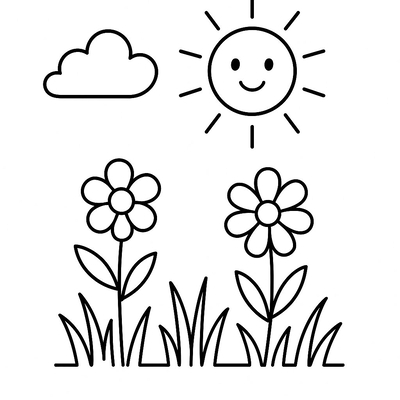 Spring Flower Garden Coloring Pages for Kids 2026