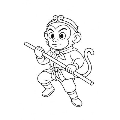 Sun Wukong Coloring Pages for Kids 2026 – Beautiful Coloring Sheets