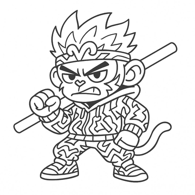 Sun Wukong Coloring Pages for Kids 2026 – Beautiful Coloring Sheets