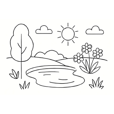 Sunny Sky Coloring Pages for Kids 2026