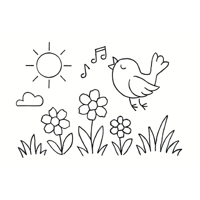 Sunny Sky Coloring Pages for Kids 2026