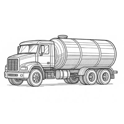 Tanker Truck Coloring Pages for Kids 2026 – Beautiful Coloring Sheets
