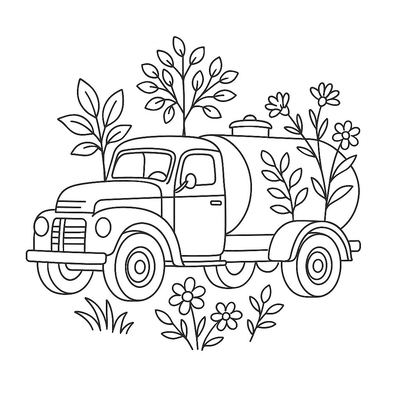 Tanker Truck Coloring Pages for Kids 2026 – Beautiful Coloring Sheets