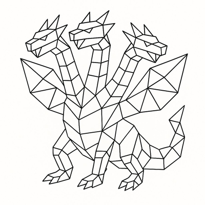 Three-Headed Dragon Coloring Pages for Kids 2026 – Download PDF
