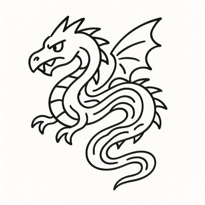 Three-Headed Dragon Coloring Pages for Kids 2026 – Download PDF
