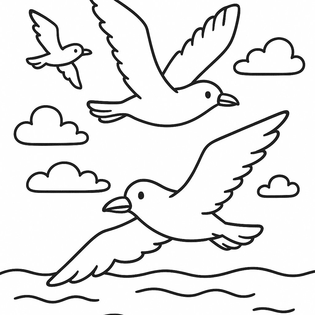 Flying Seagulls