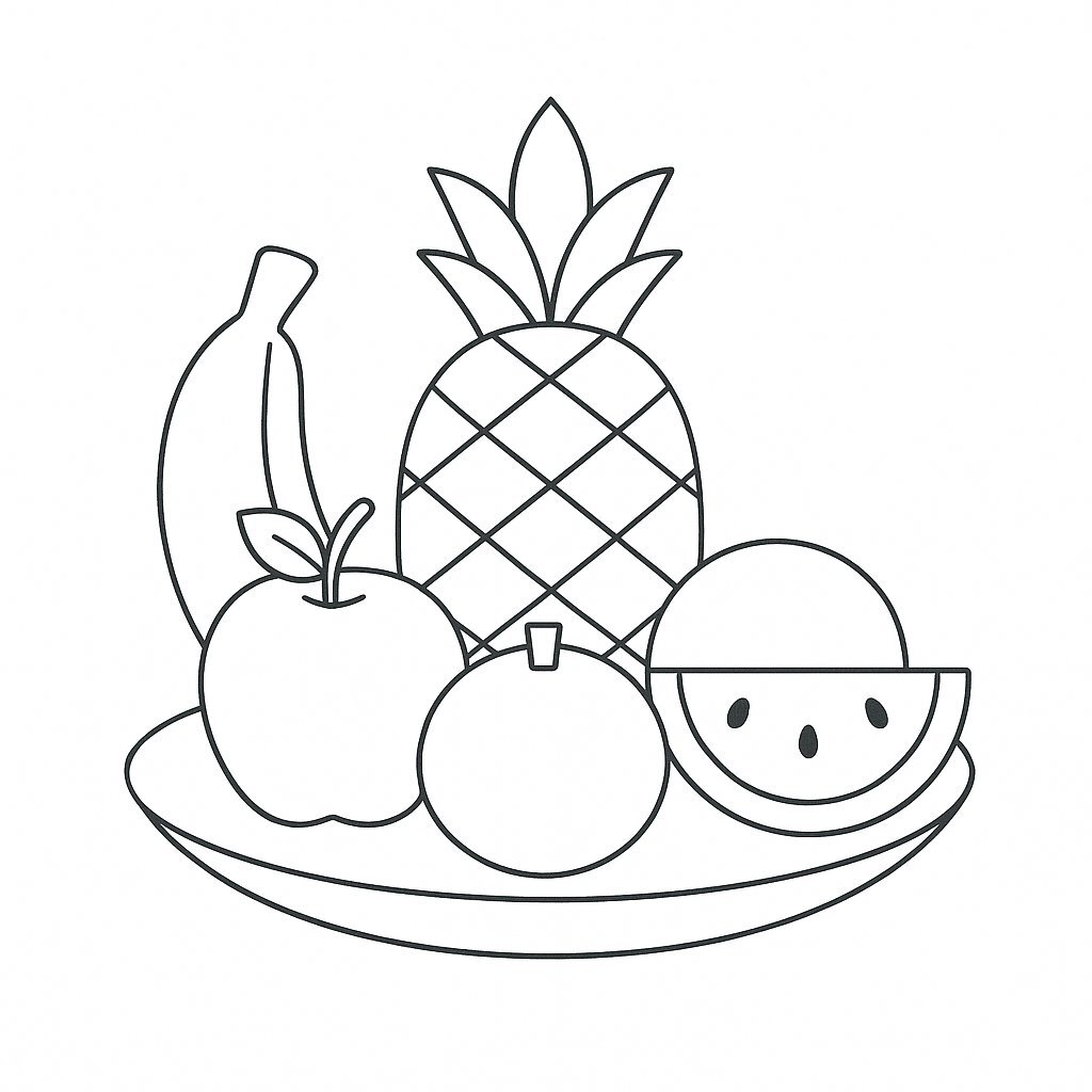 Geometric Five-Fruit Tray