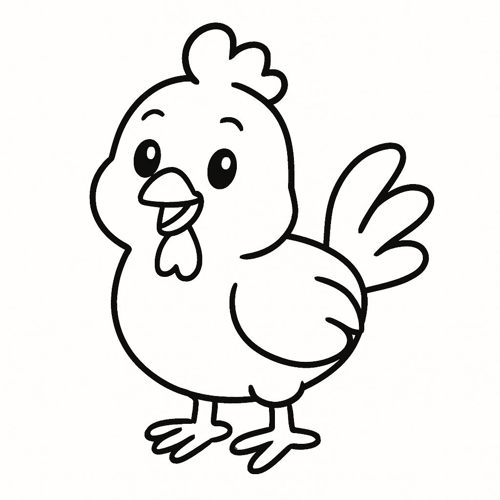 Cute Cartoon Chicken
