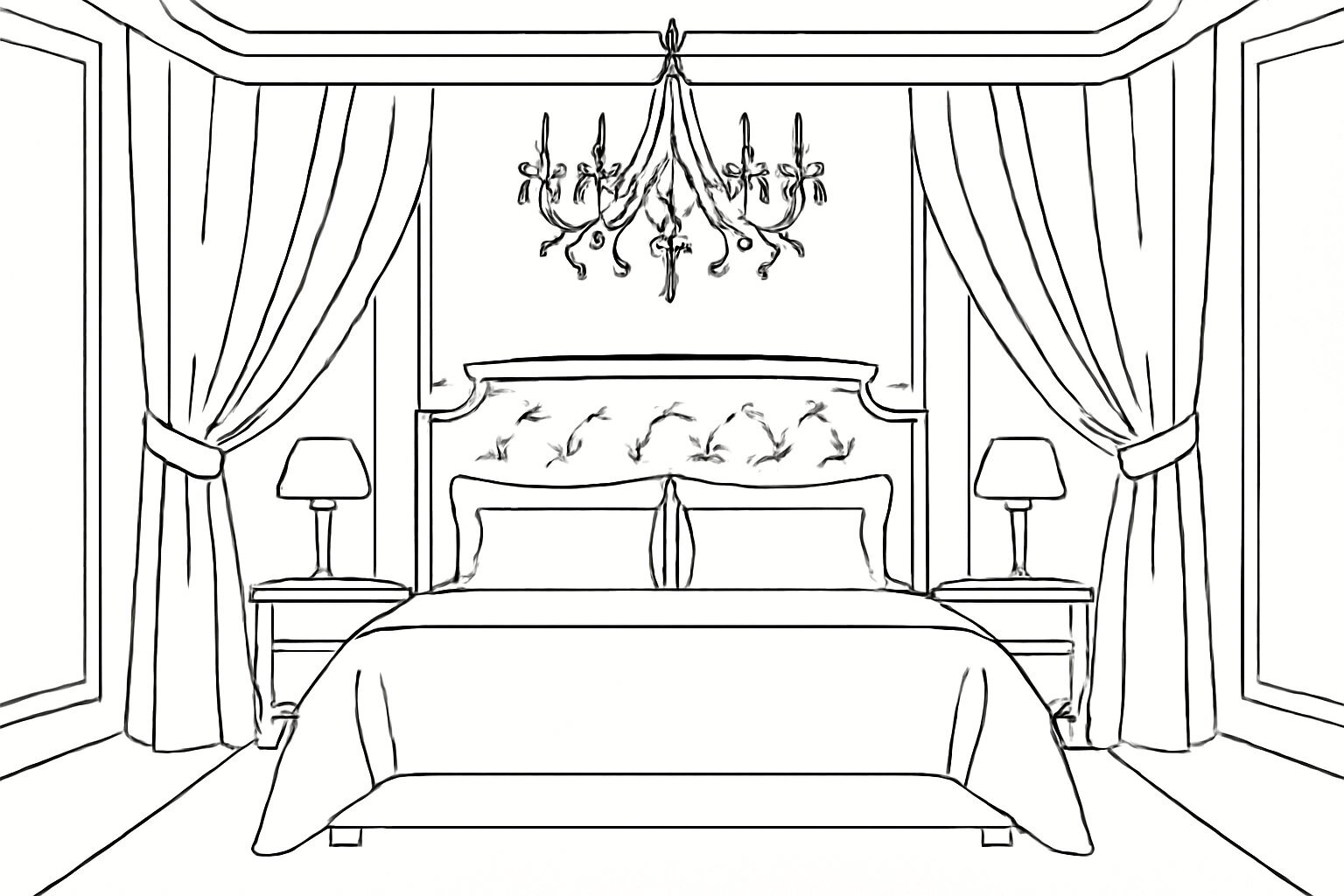 Cute and Beautiful Bedroom Coloring Pages for Kids 2026