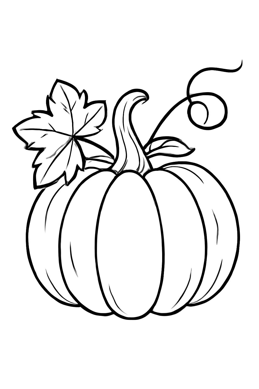 Leaf-Decorated Pumpkin