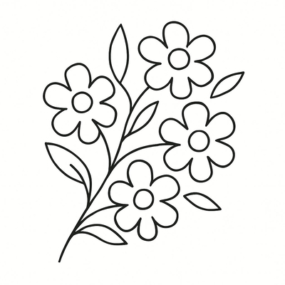 Beautiful and Printable Apricot Blossom Branch Coloring Pages for Kids PDF 2026