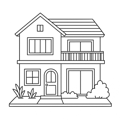 Beautiful Dollhouse Coloring Pages for Kids 2026 – PDF Download