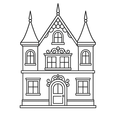 Beautiful Dollhouse Coloring Pages for Kids 2026 – PDF Download