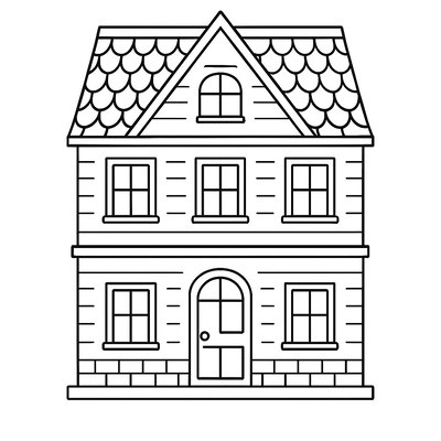 Beautiful Dollhouse Coloring Pages for Kids 2026 – PDF Download