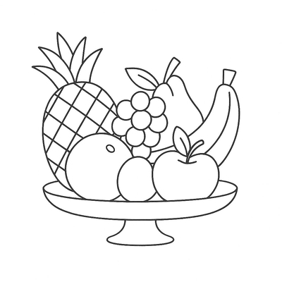 Best Five-Fruit Tray Coloring Pages for Kids 2026