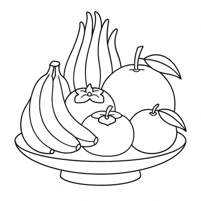 Best Five-Fruit Tray Coloring Pages for Kids 2026