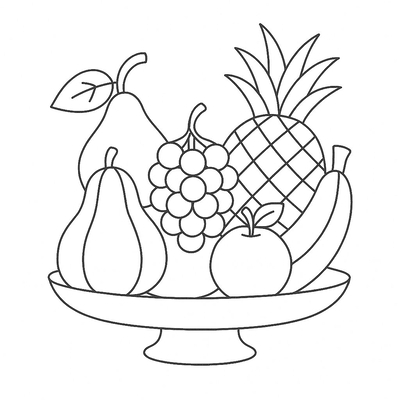 Best Five-Fruit Tray Coloring Pages for Kids 2026