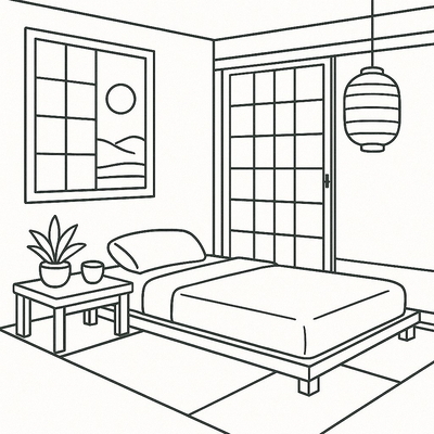 Cute and Beautiful Bedroom Coloring Pages for Kids 2026