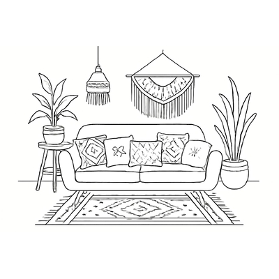 Cute and Beautiful Bedroom Coloring Pages for Kids 2026