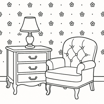 Cute and Beautiful Bedroom Coloring Pages for Kids 2026