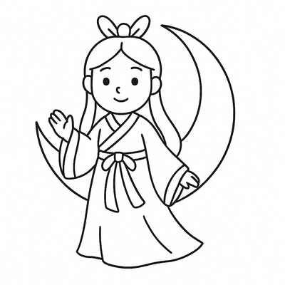 Cutest Chang’e Coloring Pages for Kids PDF 2026