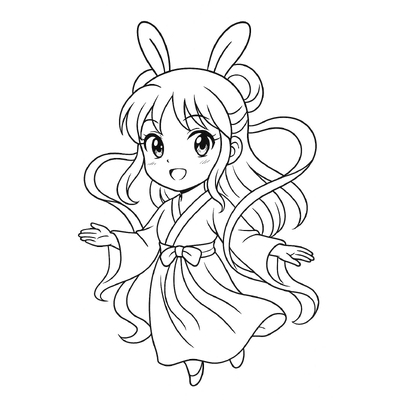 Cutest Chang’e Coloring Pages for Kids PDF 2026