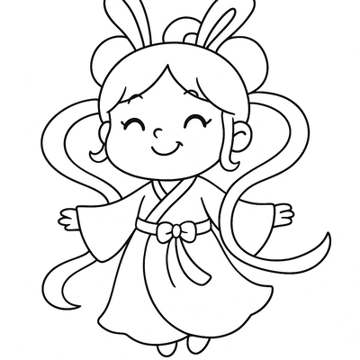 Cutest Chang’e Coloring Pages for Kids PDF 2026