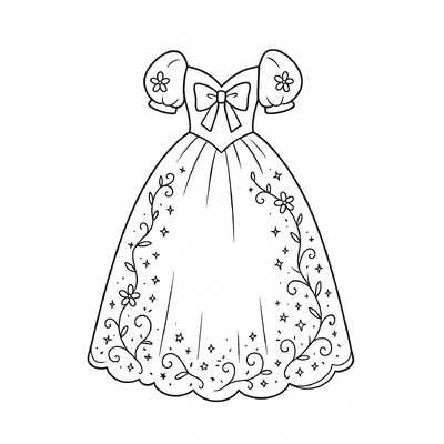 Cutest Dress Coloring Pages for Kids 2026 – PDF Download