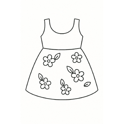 Cutest Dress Coloring Pages for Kids 2026 – PDF Download