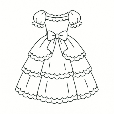 Cutest Dress Coloring Pages for Kids 2026 – PDF Download