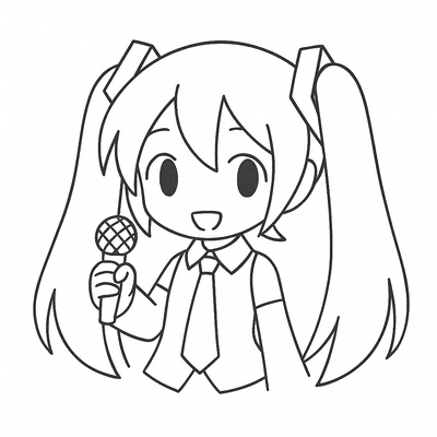 Cutest Miku Coloring Pages for Kids PDF 2026