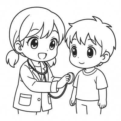 Doctor Checkup Coloring Pages for Kids – Beautiful PDF 2026