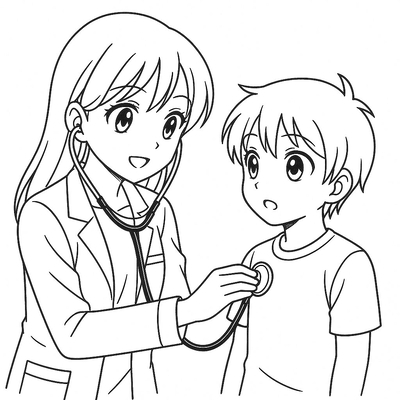 Doctor Checkup Coloring Pages for Kids – Beautiful PDF 2026