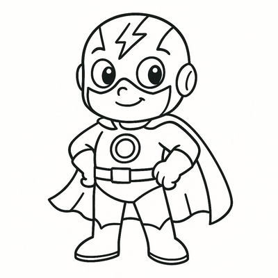 Electric Superhero Coloring Pages for Kids 2026 - Free PDF