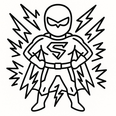 Electric Superhero Coloring Pages for Kids 2026 - Free PDF